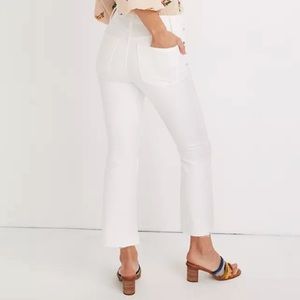 Madewell Cali Demi-Boot Jeans: Pure White Raw-Hem